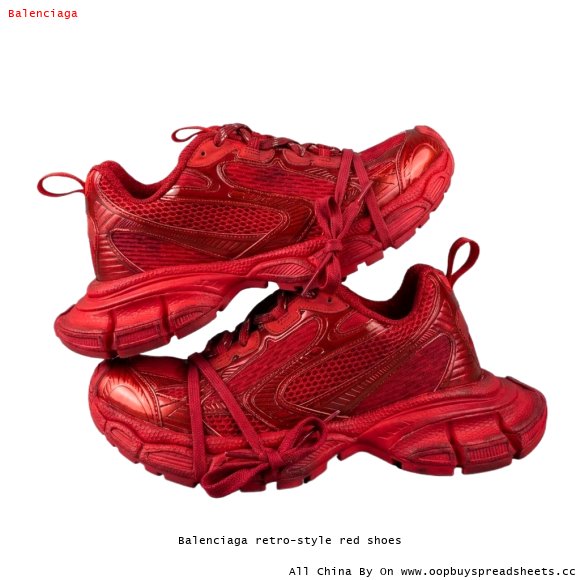 Balenciaga retro-style red shoes