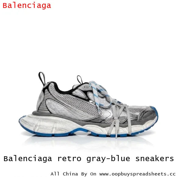 Balenciaga retro gray-blue sneakers
