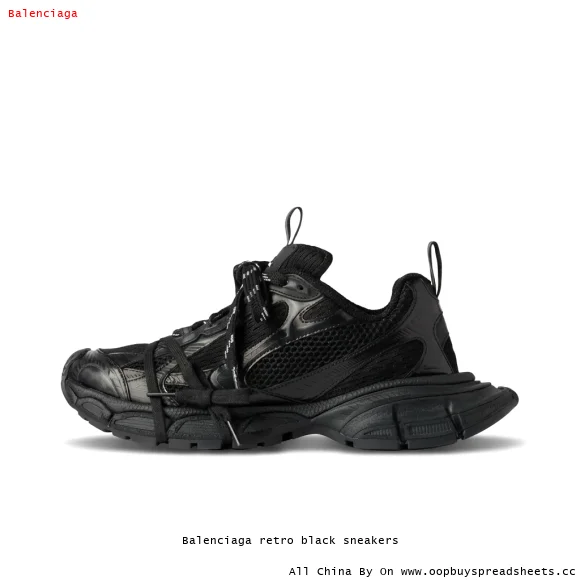Balenciaga retro black sneakers