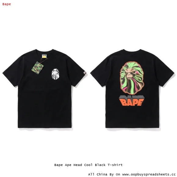 Bape Ape Head Cool Black T-shirt