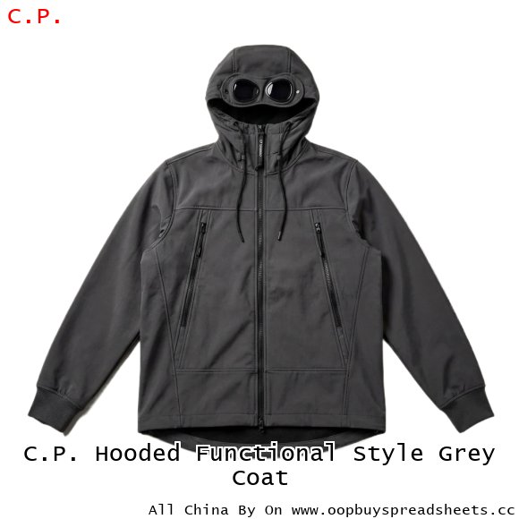 C.P. Hooded Functional Style Grey Coat