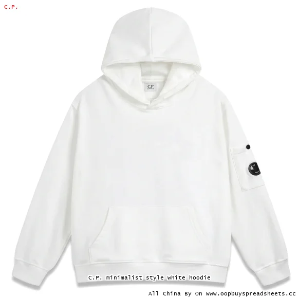 C.P. minimalist style white hoodie