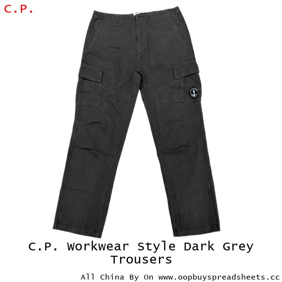 C.P. Workwear Style Dark Grey Trousers