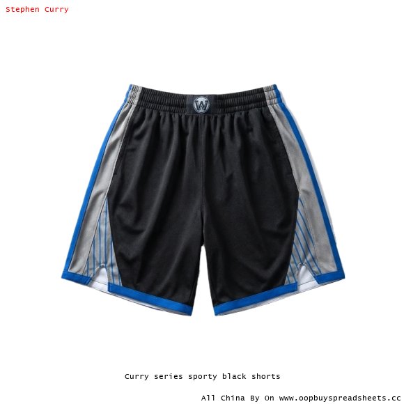Curry series sporty black shorts