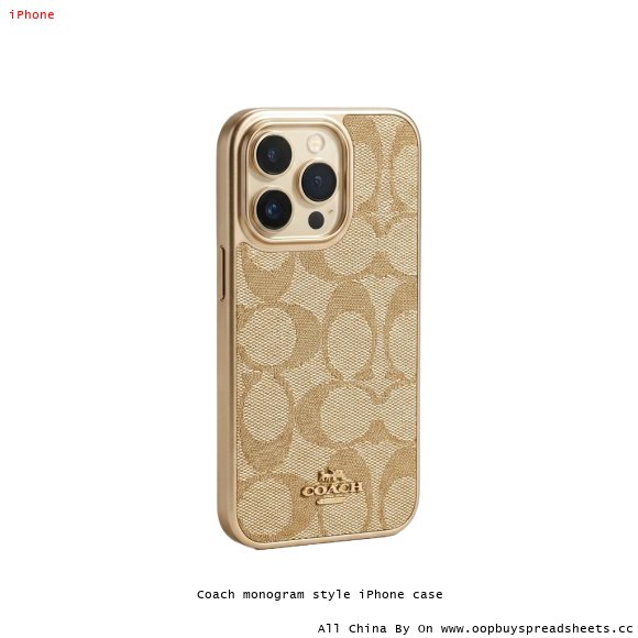 Coach monogram style iPhone case