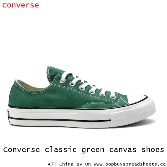 Converse classic green canvas shoes