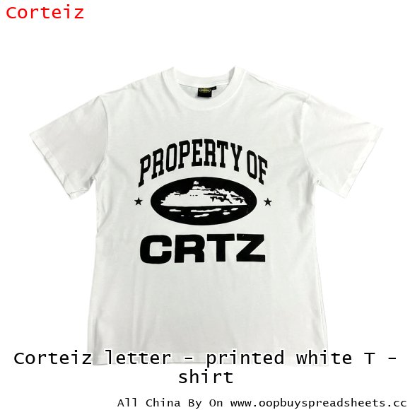 Corteiz letter - printed white T - shirt
