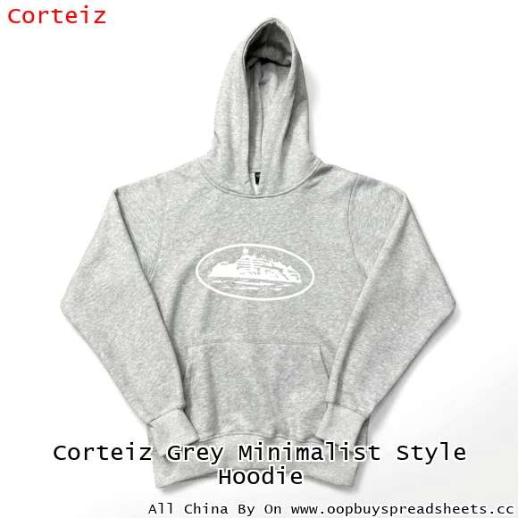 Corteiz Grey Minimalist Style Hoodie