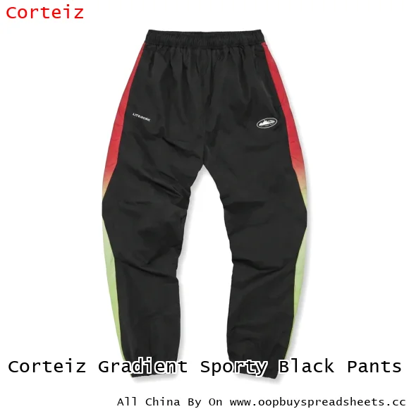 Corteiz Gradient Sporty Black Pants