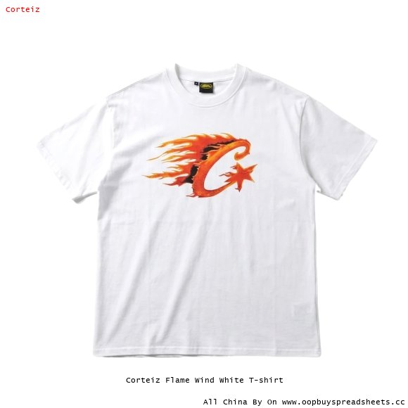 Corteiz Flame Wind White T-shirt