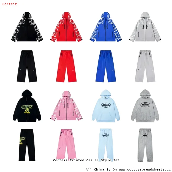 Corteiz Printed Casual Style Set