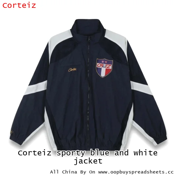 Corteiz sporty blue and white jacket