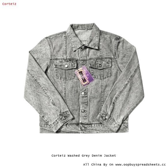 Corteiz Washed Grey Denim Jacket
