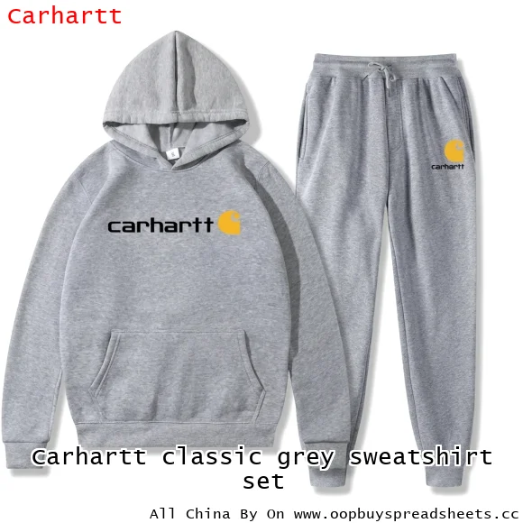 Carhartt classic grey sweatshirt set
