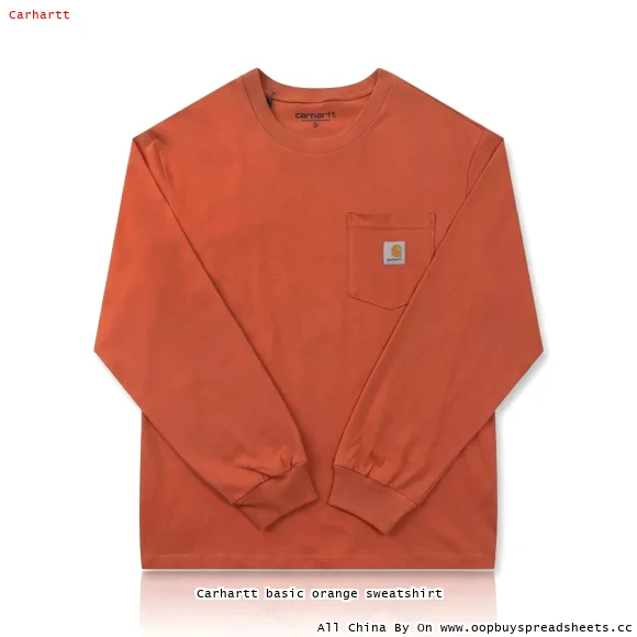 Carhartt basic orange sweatshirt