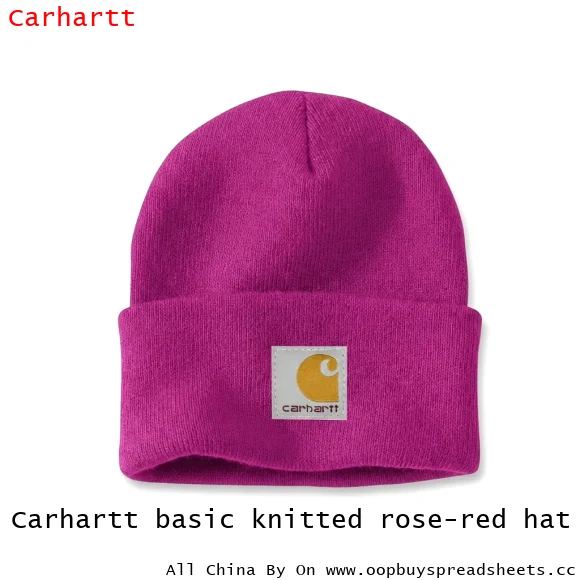 Carhartt basic knitted rose-red hat