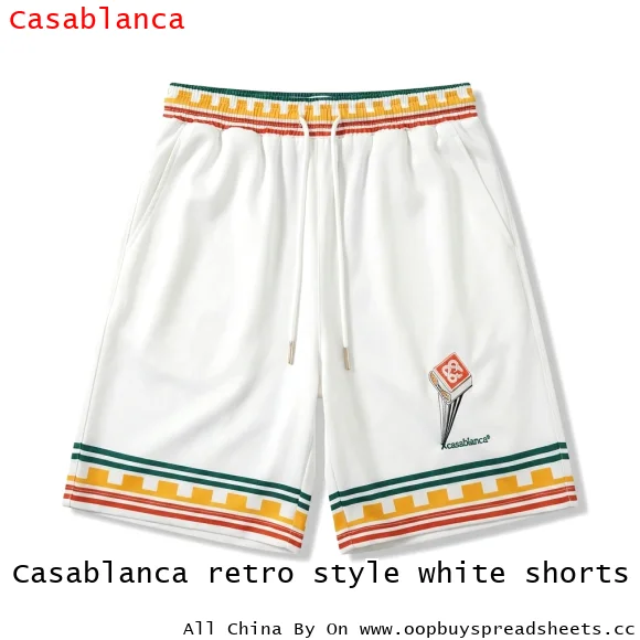 Casablanca retro style white shorts