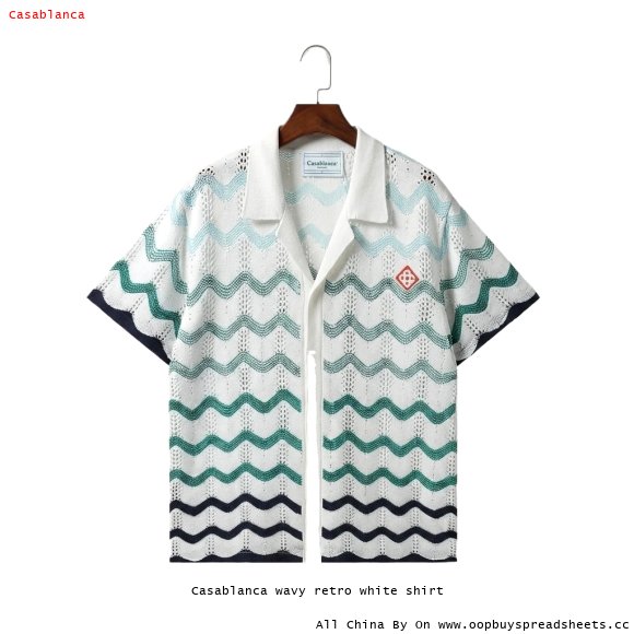 Casablanca wavy retro white shirt