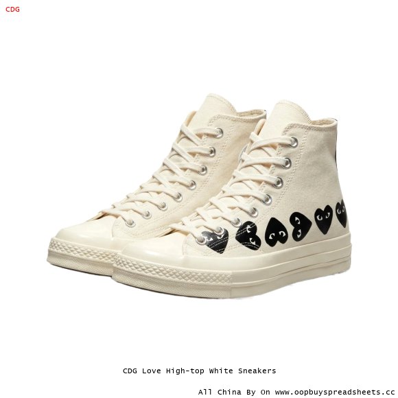 CDG Love High-top White Sneakers