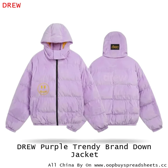 DREW Purple Trendy Brand Down Jacket