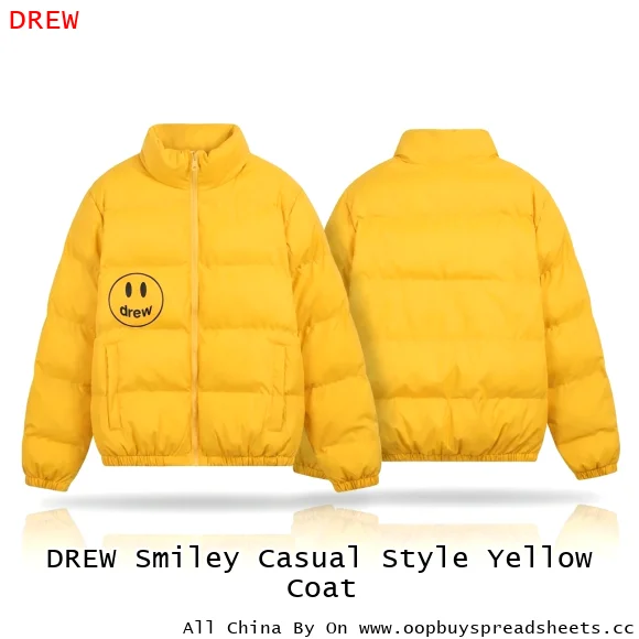 DREW Smiley Casual Style Yellow Coat