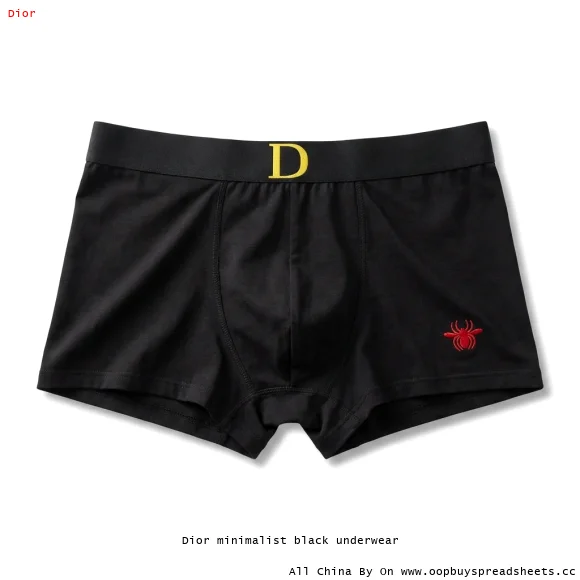 Dior minimalist black underwear