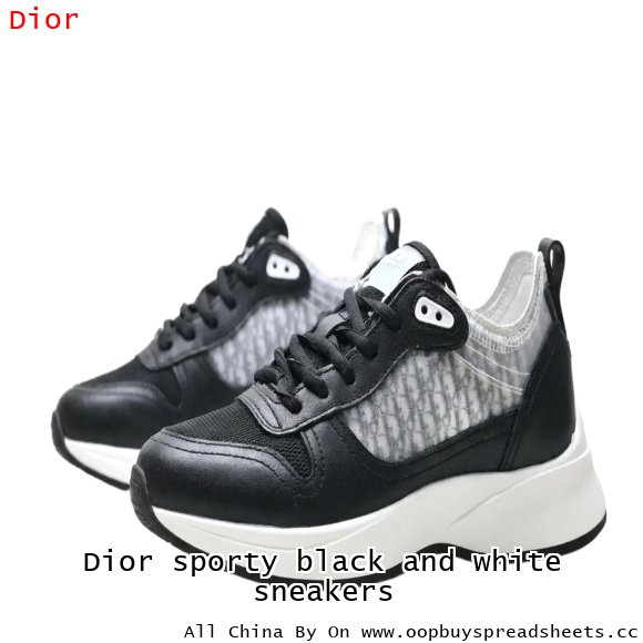 Dior sporty black and white sneakers