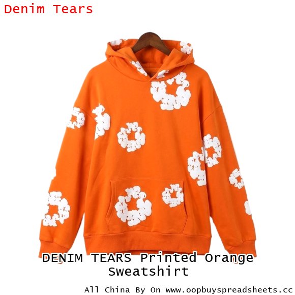 DENIM TEARS Printed Orange Sweatshirt
