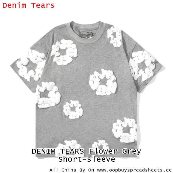 DENIM TEARS Flower Grey Short-sleeve