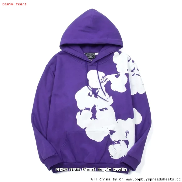 DENIM TEARS Floral Purple Hoodie