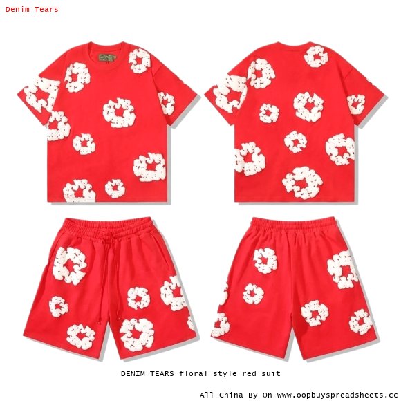 DENIM TEARS floral style red suit