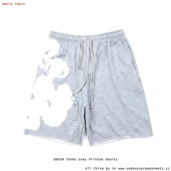 DENIM TEARS Grey Printed Shorts