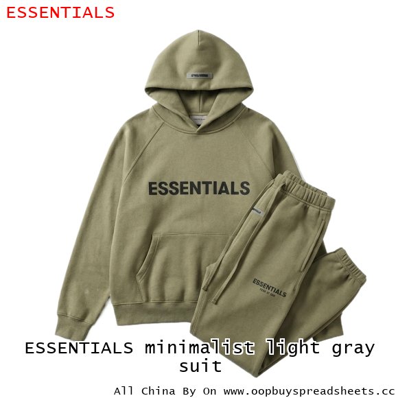 ESSENTIALS minimalist light gray suit