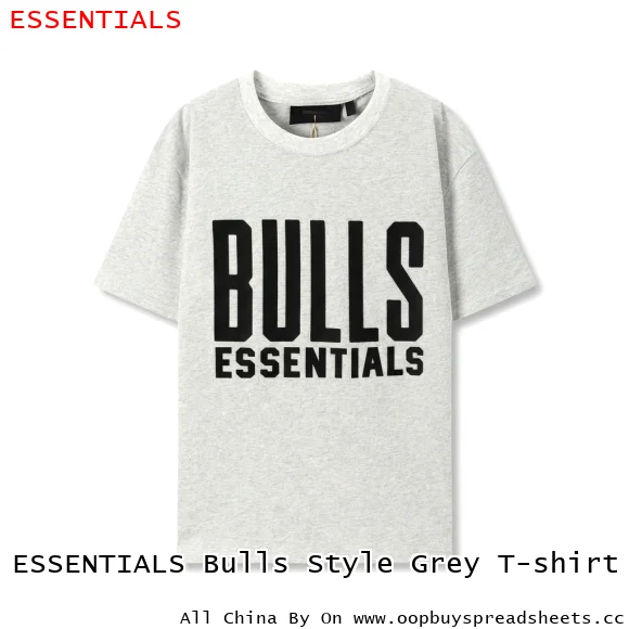 ESSENTIALS Bulls Style Grey T-shirt