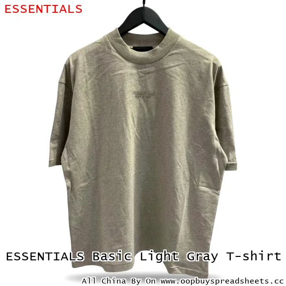 ESSENTIALS Basic Light Gray T-shirt