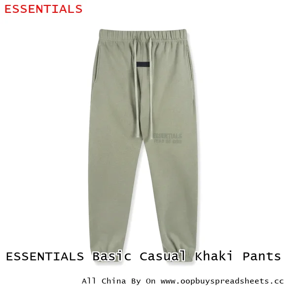 ESSENTIALS Basic Casual Khaki Pants