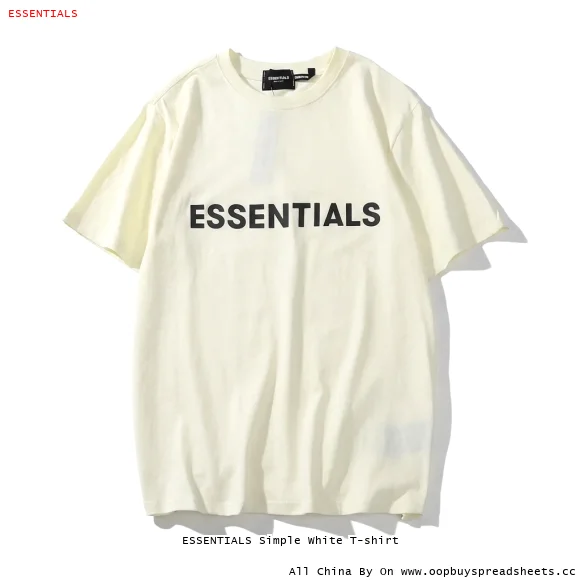 ESSENTIALS Simple White T-shirt