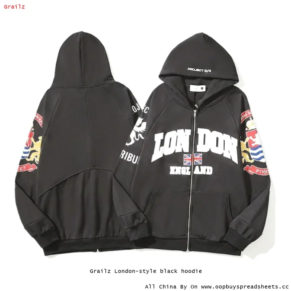 Grailz London-style black hoodie