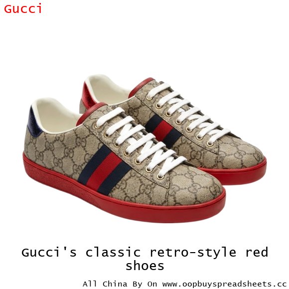 Gucci's classic retro-style red shoes