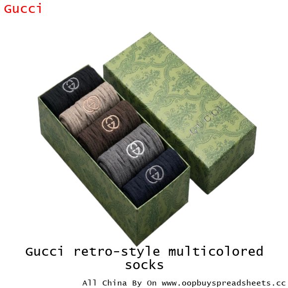 Gucci retro-style multicolored socks