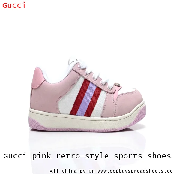 Gucci pink retro-style sports shoes