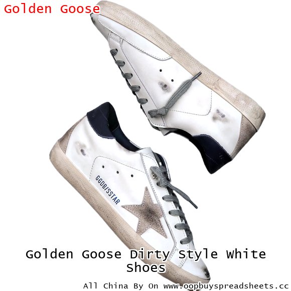 Golden Goose Dirty Style White Shoes