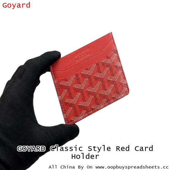 GOYARD Classic Style Red Card Holder