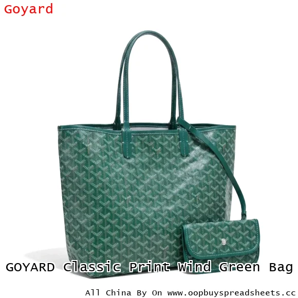GOYARD Classic Print Wind Green Bag