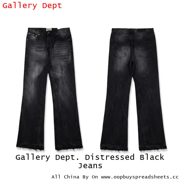 Gallery Dept. Distressed Black Jeans