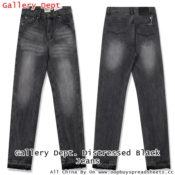 Gallery Dept. Distressed Black Jeans