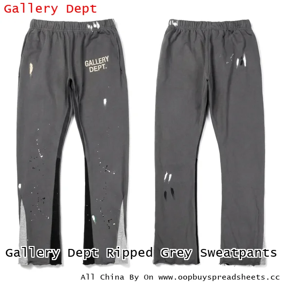 Gallery Dept Ripped Grey Sweatpants