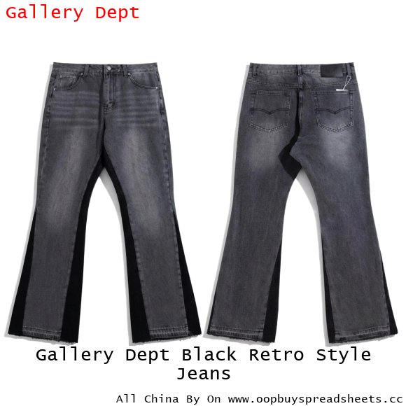 Gallery Dept Black Retro Style Jeans