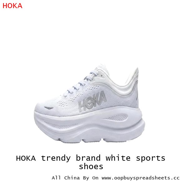 HOKA trendy brand white sports shoes