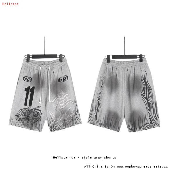 Hellstar dark style gray shorts
